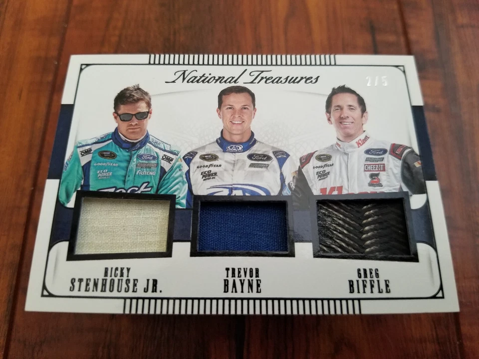 2016 Panini National Treasures Relic Card #2/5 - Stenhouse Jr. - Bayne - Biffle - Image 1 of 4