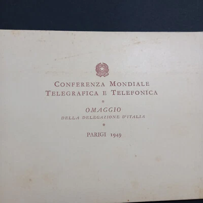 ITALIA PARIGI 1949, CONFERENCIA INTERNACIONAL, TELÉGRAFO Y TELÉFONO IMPUESTOS ADEUDADOS SELLOS Foto 1 de 4