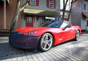 2005 -2013 Corvette Front Bumper Nose Mask Bra NoviStretch Mesh C6 EASY ON & OFF - Foto 1 di 5