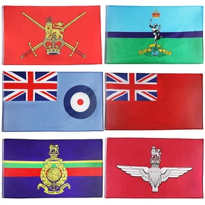ARMED FORCES FLAGS MILITARY REGIMENT ARMY MARINES NAVY PREMIUM POLYESTER BRITISH - Picture 1 of 26