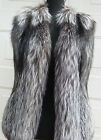 NEW!! FOX FOX VEST VEST real fur silver fox silverfox nature