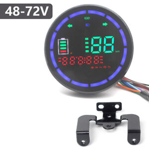 12V LED Digital Odometer Speedometer Tachometer Gauge Motorcycle Scooter