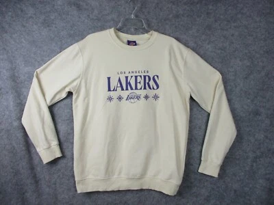 Links 洛杉矶湖人队运动衫女式特大号米色假日雪标志 — 第 1/4 张图片