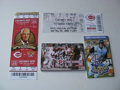 4pc Jay Bruce Autographed Lot Set Major League Debut Ticket Stub 1st & 2nd Game+ - Image 1 of 4