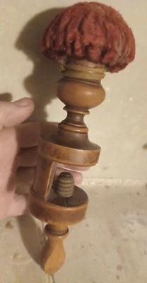 Ancien Pique Aiguilles Porte Epingles Bois tourné Buis Couturière Art Populaire - Photo 1/4