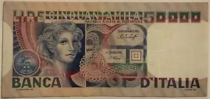 50000 LIRE 20.06.1977 BANCA D’ITALIA VOLTO DI DONNA BANCONOTA CARTAMONETA - Foto 1 di 3