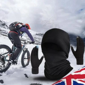 Skull Cap with Scarves & Touch Screen Gloves Fleece Winter Hat for Men and Women - Picture 1 of 7