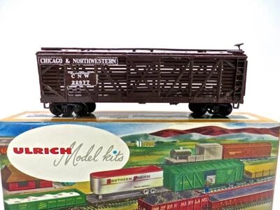 HO Ulrich 111 Wood & Metal Pro Craftsman Built C&NW Stock Car Boxed - Image 1 of 4