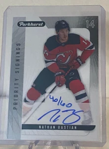 2022-23 Upper Deck Parkhurst Priority Signings NATHAN BASTIAN Autograph 40/60 - Picture 1 of 2