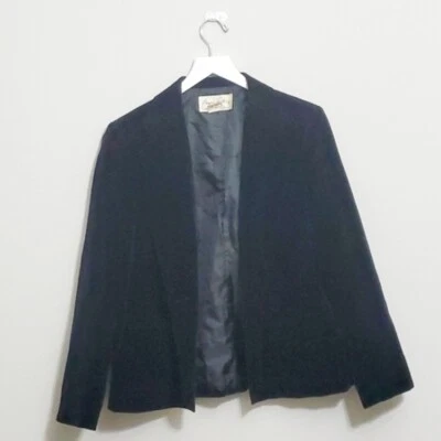 Blazer Dayne Taylor Terciopelo Negro Talla 14 Foto 1 de 3
