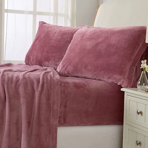 Ultra Soft Micro Fleece Sheets Set with Extra Deep Pockets | Extra Soft Velvet F - Picture 1 of 8