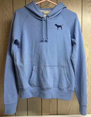 UNDERCOVER Felpa Victorias Secret ROSA BLU CON CAPPUCCIO cuore retro logo taglia media usata in ottime condizioni