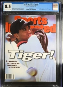 Tiger Woods 10/28/1996 Sports Illustrated First Cover RC NEWSSTAND CGC 8.5 - Picture 1 of 2