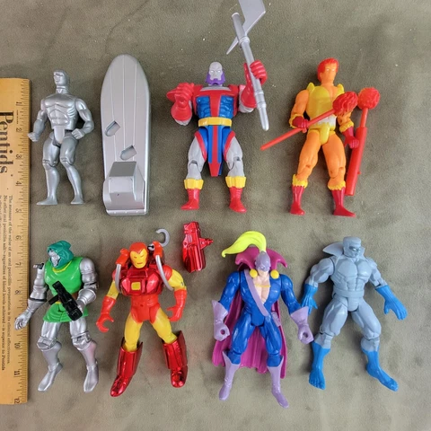Marvel Toy Biz Silver Surfer Iron Man Dr Doom Whiplash Grey Gargoyle Figures Lot Cover