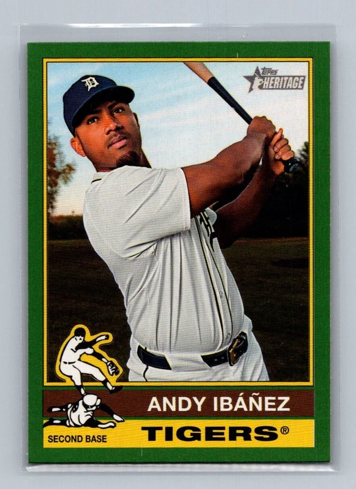 2025 Topps Heritage Andy Ibanez Tigers #94 Dark Green Border - Image 1 of 2