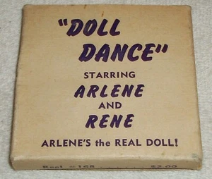 Bambola vintage 8 mm danza con Arlene e Rene pupazzo burlesque striscia stuzzicare film - Foto 1 di 6