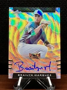 Brailyn Marquez 2020 Leaf Metal Draft Silver Wave Refractor Rookie Card Auto /30 - Picture 1 of 3
