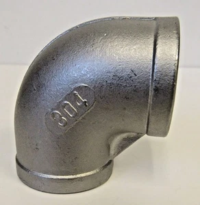 New ¼” FNPT 90 Degree Elbow 304 Stainless Steel Class 150 - Picture 1 of 5