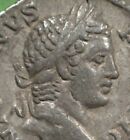 Roman Imperial Silver ar Denarius Coin of Caracalla VIRTUS