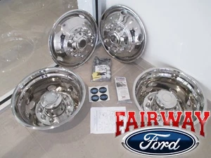 11 thru 26 Ford Super Duty Dually OEM 19.5" Stainless Wheel Liners Simulators - Photo 1 sur 10