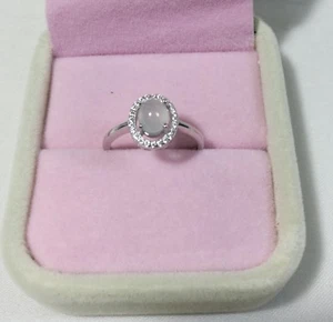 Certified 1.6CT Ice jadeite jade in sterling silver Ring adjustable size - Picture 1 of 8