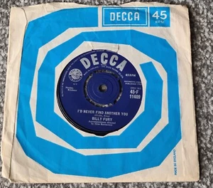 Billy Fury - I'd never find another you /sleepless nights 7 in Vinyl single 1961 - Bild 1 von 6