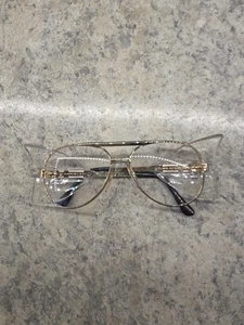 Gafas de seguridad vintage Allsafe Taiwan Z87.1 dorado aviador marcos de metal 5 3/4 - Imagen 1 de 15