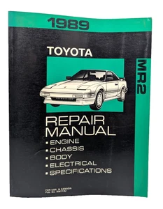1989 Toyota MR2 Shop Service Repair Manual Book Engine Drivetrain OEM 89 - Picture 1 of 11