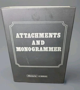 Scatola set piedini macchina da cucire vintage Sears Kenmore accessori e monogrammatore - Foto 1 di 19