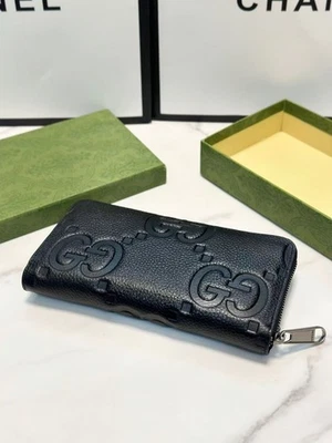 Gucci Unisex Clásico Monograma GG Cuero Negro Cartera/Tarjetero 19*10cm Foto 1 de 4