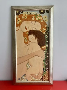 after GUSTAV KLIMT Canvas Art “Falsa D’ Autare” Signed ALFIA MAGRAM Italy OOAK - Picture 1 of 7