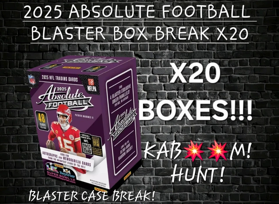 PHILADELPHIA EAGLES 2025 ABSOLUTE FOOTBALL BLASTER BOX BREAK X20 BOX BREAK #1 - Image 1 of 1
