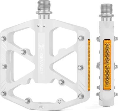 Pedales de bicicleta 9/16 pulgadas MTB BMX carretera plataforma ancha pedales 3 rodamientos sellados Foto 1 de 4