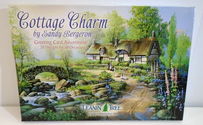 Leanin Tree Greeting Cards Box Set COTTAGE CHARM By Sandy Bergeron 20pc USA MADE - Image 1 of 4
