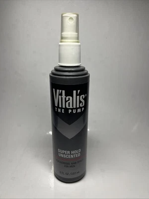 Spray para el cabello Vitalis Super Hold para hombres The Pump sin aerosol 8 oz sin perfume de colección Foto 1 de 3