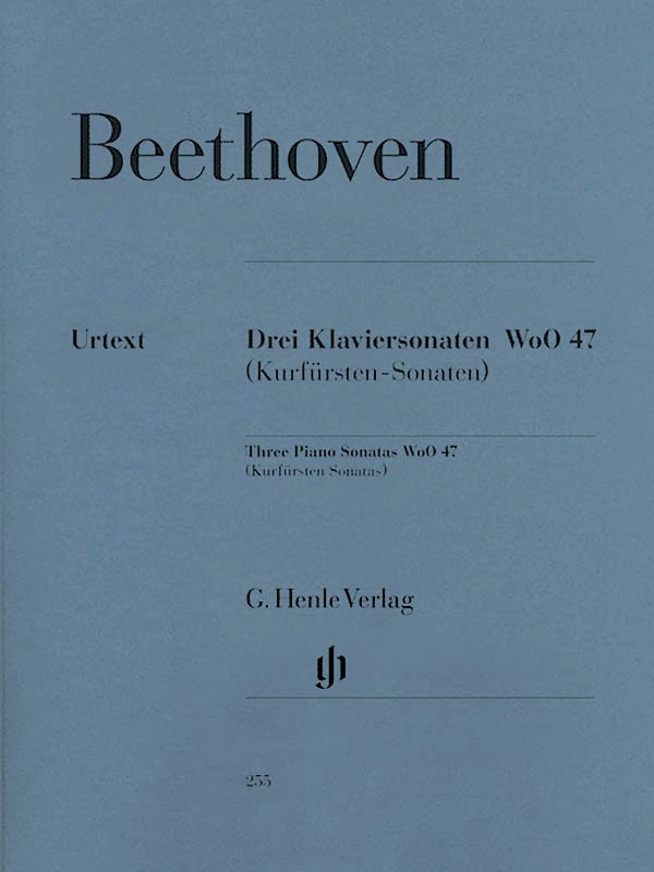 Beethoven 3 Piano Sonatas WoO 47 Henle Urtext Classical Sheet Music Book - Image 1 of 1