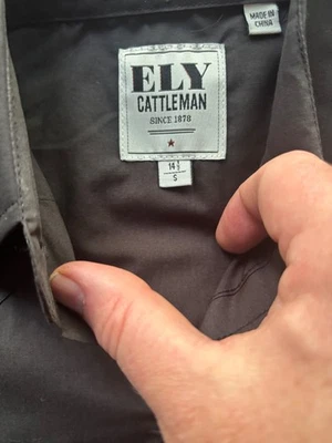 ELY Cattlemen shirt new w tag  black western wear Small Studio wardrobe auction - Image 1 of 3