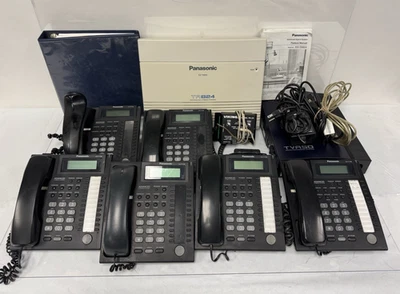 Panasonic KX-TA824 Hybrid Telephone System w/ KX-TVA50, VIKING PA-2A, 6 Phones - Image 1 of 4