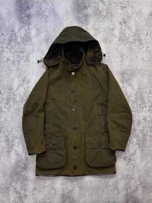 Vintage 00's Barbour 100% Wool Longhurst Wax Rare Jacket - Image 1 of 4