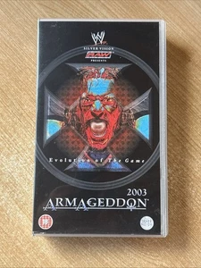 WWE - Armageddon 2003 - Vhs Tape (2004) Triple H - Rob Van Dam - PAL ⭐️VGC⭐️ - Picture 1 of 4