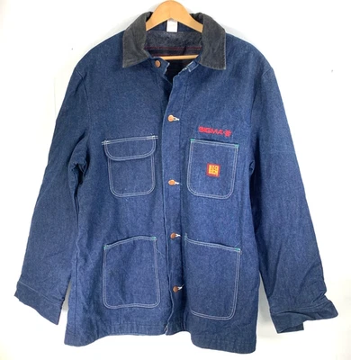 Chaqueta de trabajo vintage Big Ben Denim 44 pulgadas de largo azul tareas granero Wrangler EE. UU. Foto 1 de 4