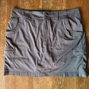 LL Bean Damen schiefergrau aktiv schnelltrocknend Wandern Cargo Taschen Skort Rock 16 - Bild 1 von 5