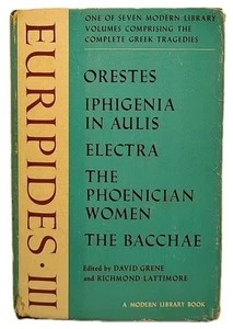Euripides III - Lattimore & Grene Translation - 1963 - Modern Library - HCDJ - Picture 1 of 10