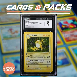 Carte Pokemon Raichu 14/102 HOLO Set de Base Edition 1 CGC 9 MINT 🇫🇷🔥 - Picture 1 of 2