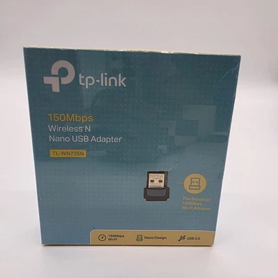 TP-Link TL-WN725N N150 150Mbps Wireless Nano USB 2.0 WiFi Network Adapter Dongle - Image 1 of 3