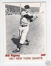 1951 New York Giants: BILL RIGNEY @1975 TCMA