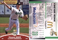 Cheyne Hann Signed 2009 Grandstand Clinton LumberKings #NNO Card