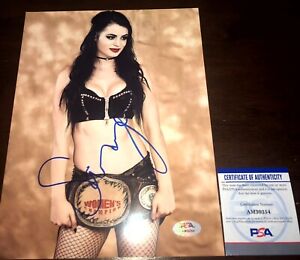 Saraya Paige AEW WWE Women's Champion Signed Autographed 8x10 Photo PSA E2