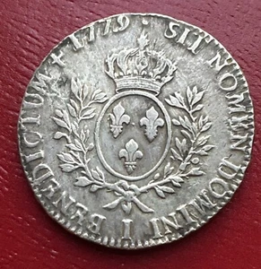 1779 France Louis Silver Ecu Coin - Picture 1 of 2