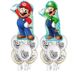 Super Mario Brothers Party Supplies Mario And Luigi SuperShape Balloon Pack - Picture 1 of 5